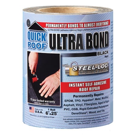 Cofair UBB625 Quick Roof 6 in. x 25 ft. Black Ultra Bond CO576446